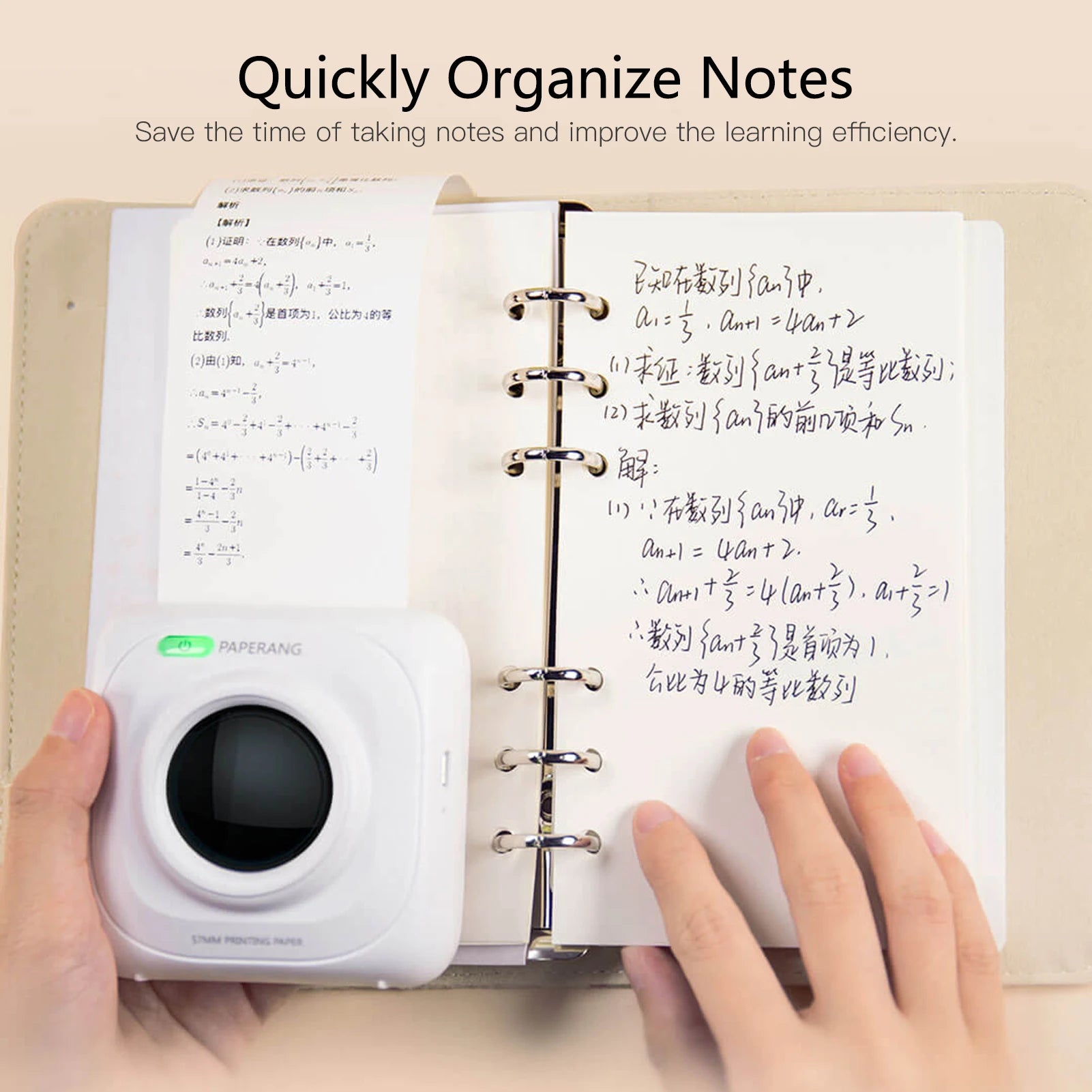 Mini Bluetooth Fotodrucker PAPERANG P1 mobil