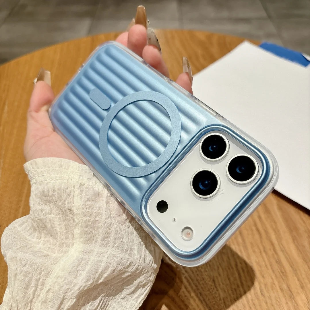 Luxuriöse Metall-Magnethülle für iPhone 17 Serie Matt