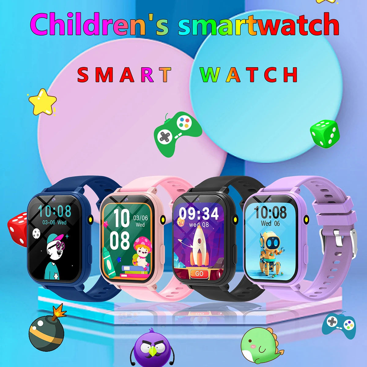 Kinder Smartwatch 18 Spiele Kamera Wasserdicht Geschenk