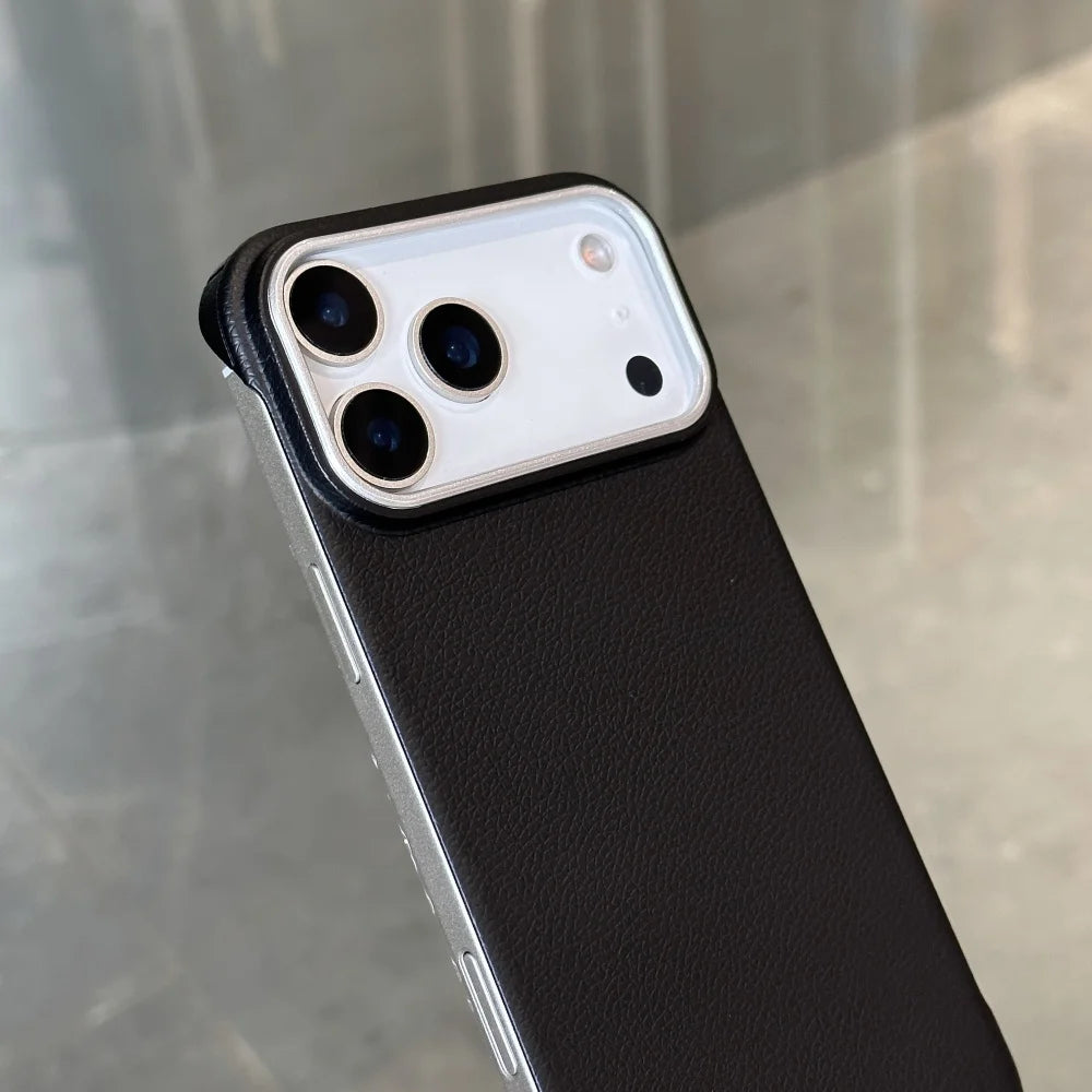 Frameless PU leather case for iPhone 17 series