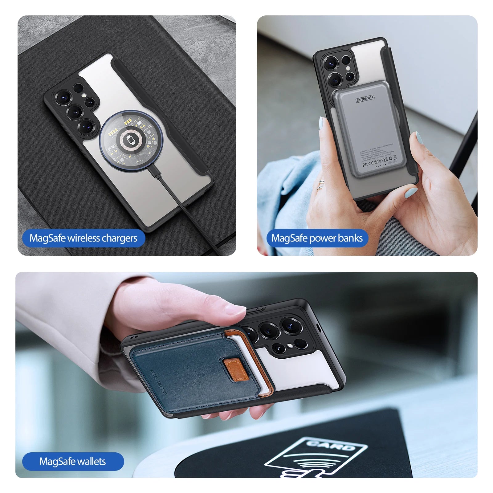 Magnetische Flip Hülle für Samsung Galaxy S23 S24 S25