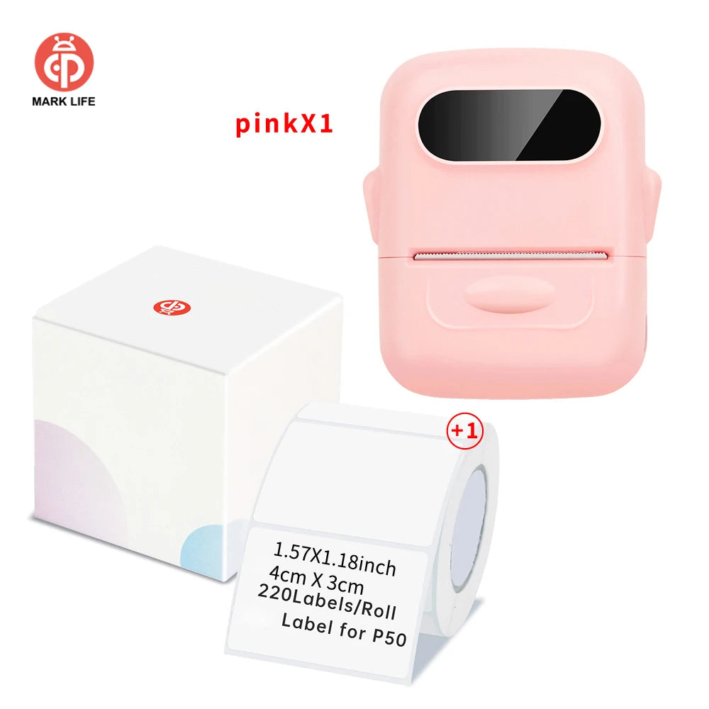 Marklife Mini Etikettendrucker Bluetooth Tintenlos Büro