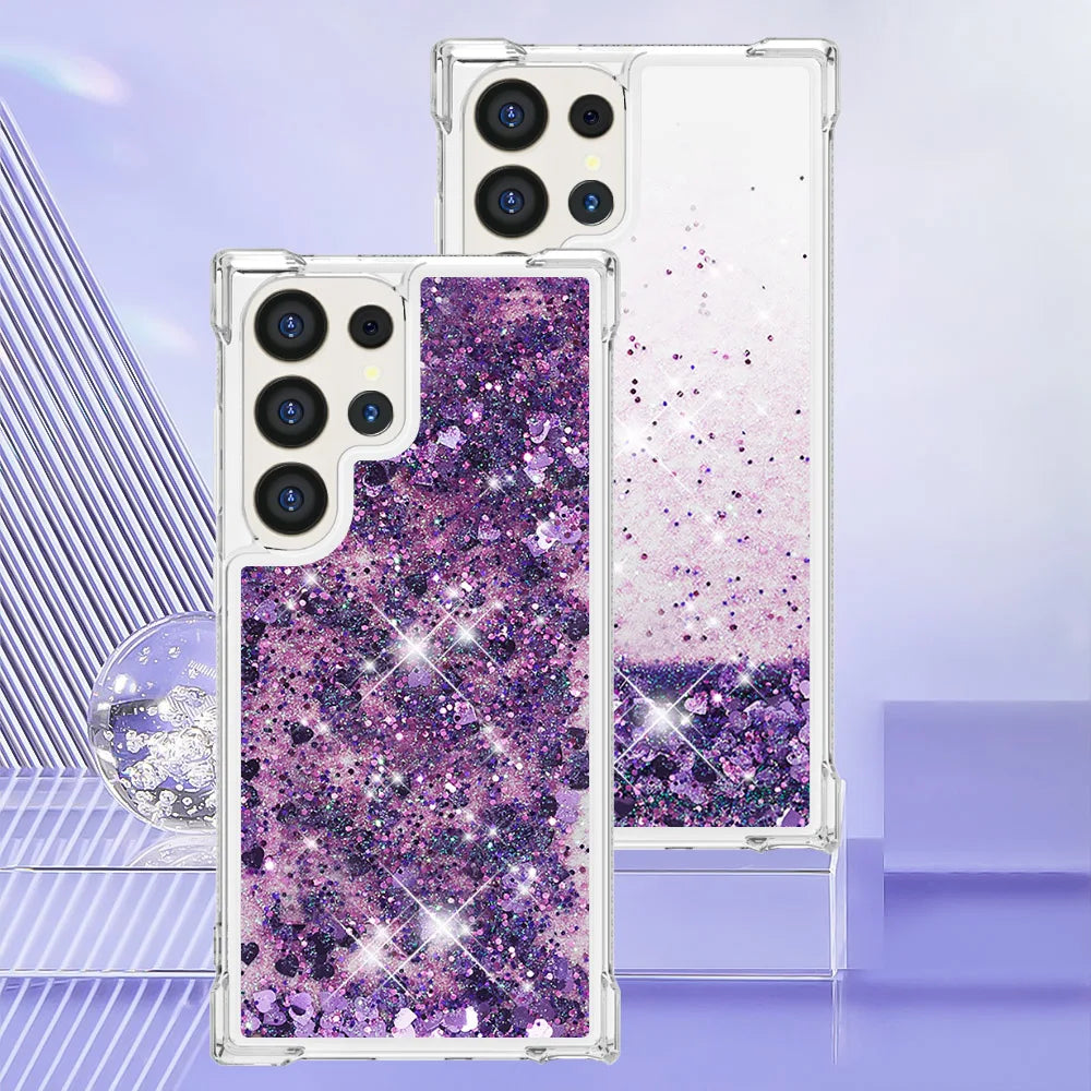 Glitzer Flüssig Hülle für Galaxy S21 bis S25