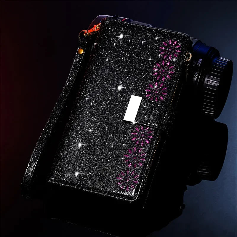 Zipper Leder Flip Brieftasche Hülle für iPhone 17