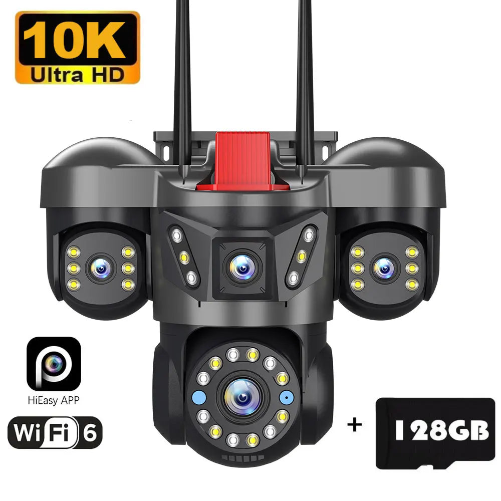 360° Outdoor WLAN-Kamera mit 4 Objektiven & 16x Zoom