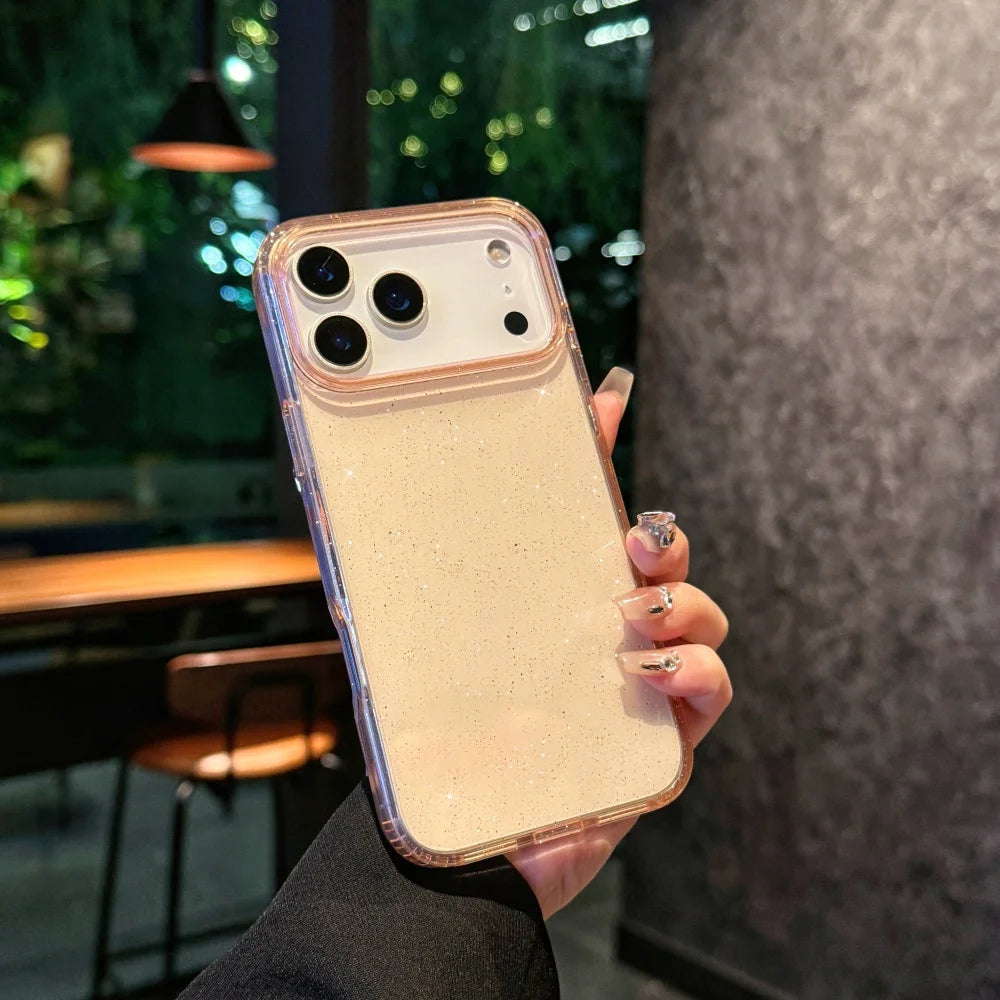 Transparente Glitzer Hülle für iPhone 17 Pro Max
