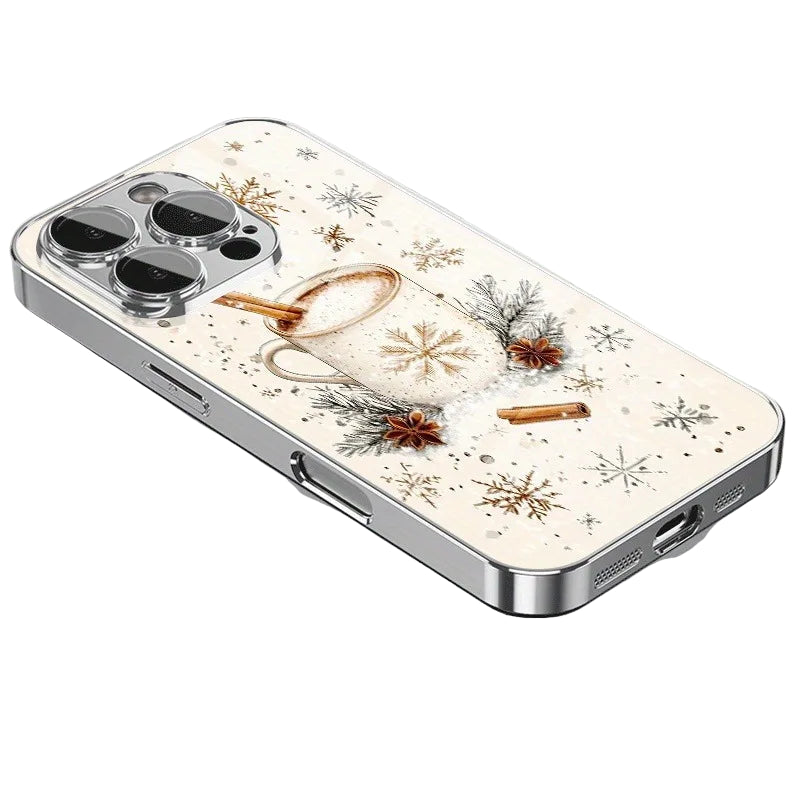 Weihnachts Schneeflocken Handyhülle für Samsung S25