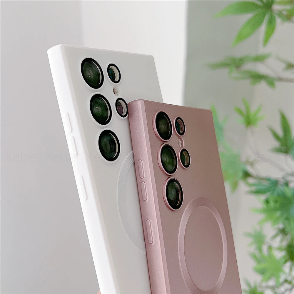 Magnetic crossbody case with strap for Galaxy