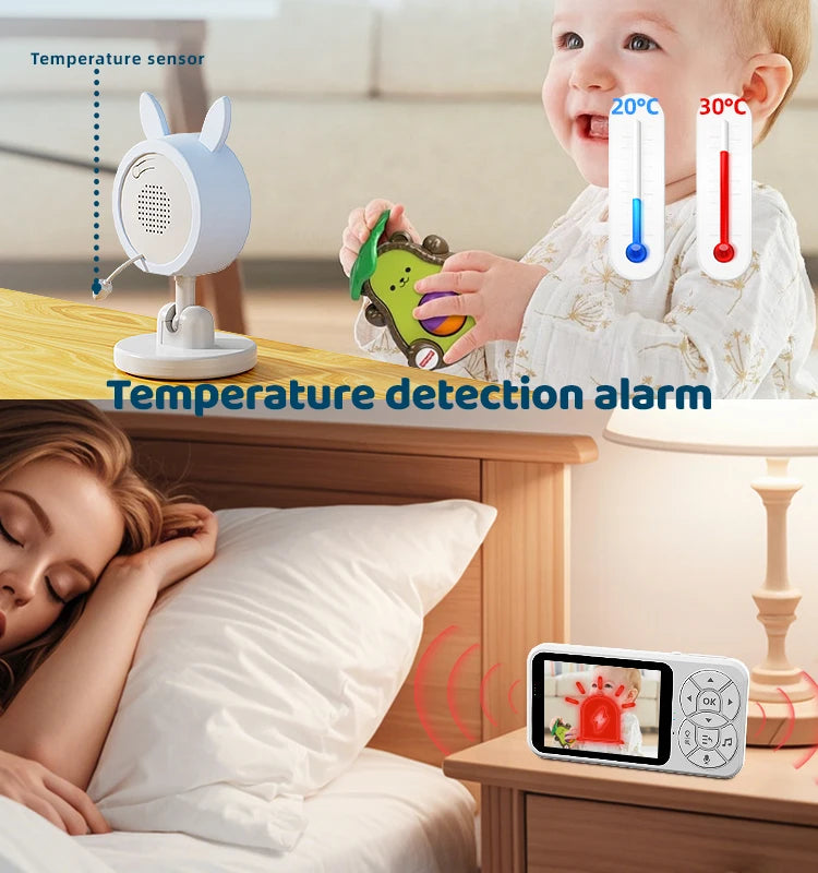 3.5 inch Baby Monitor RGB Night Light Night Vision