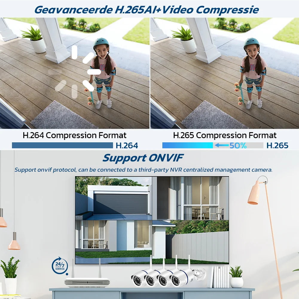 5MP Outdoor WLAN Kamera mit Bewegungserkennung