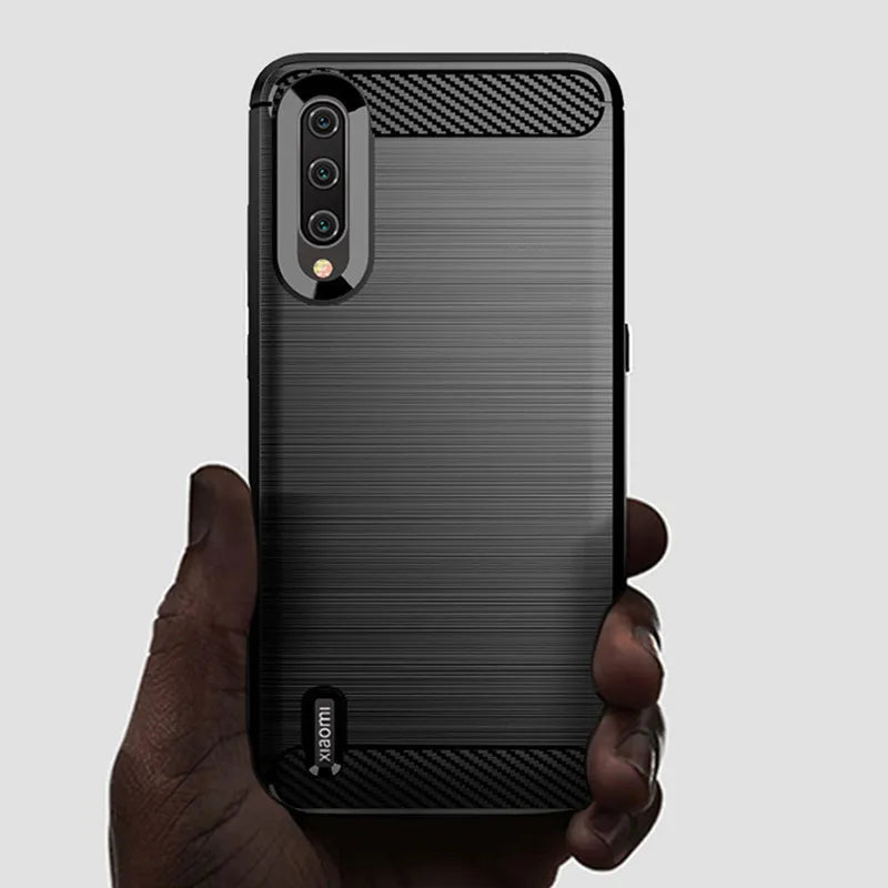 Weiche Silikonhülle Xiaomi Mi A3 Carbon Fiber