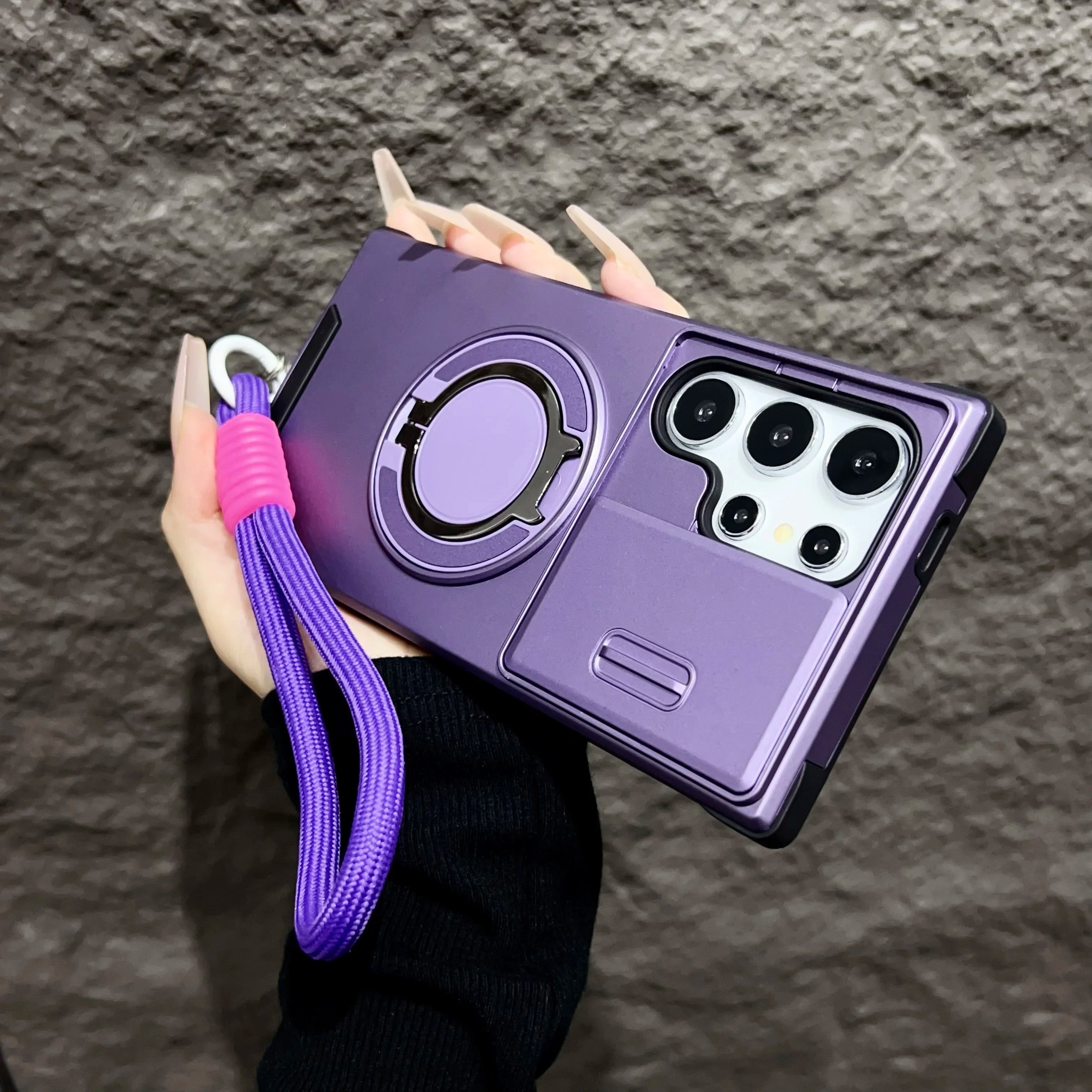 Magnetische Rüstungshülle mit Ständer für Galaxy S25