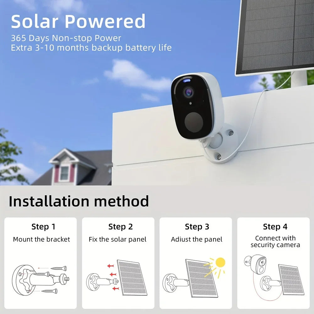 Drahtlose Solar IP Kamera 8MP mit Bewegungserkennung