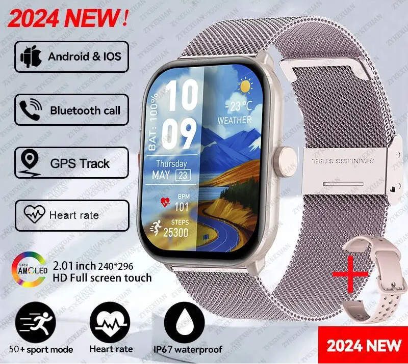 Moderne Sport-Smartwatch mit AMOLED und GPS 2025