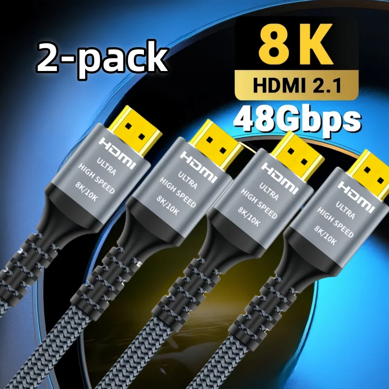 2er-Pack 8K HDMI 2.1 Kabel 48Gbps 4K120Hz 8K60Hz