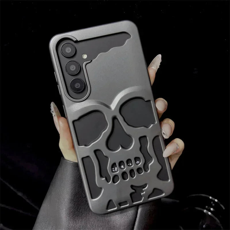 3D Metallic Skull Case for Galaxy S23 S24