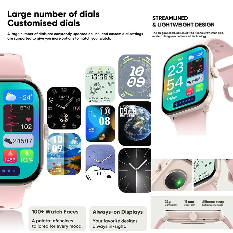 Moderne Sport-Smartwatch mit AMOLED und GPS 2025