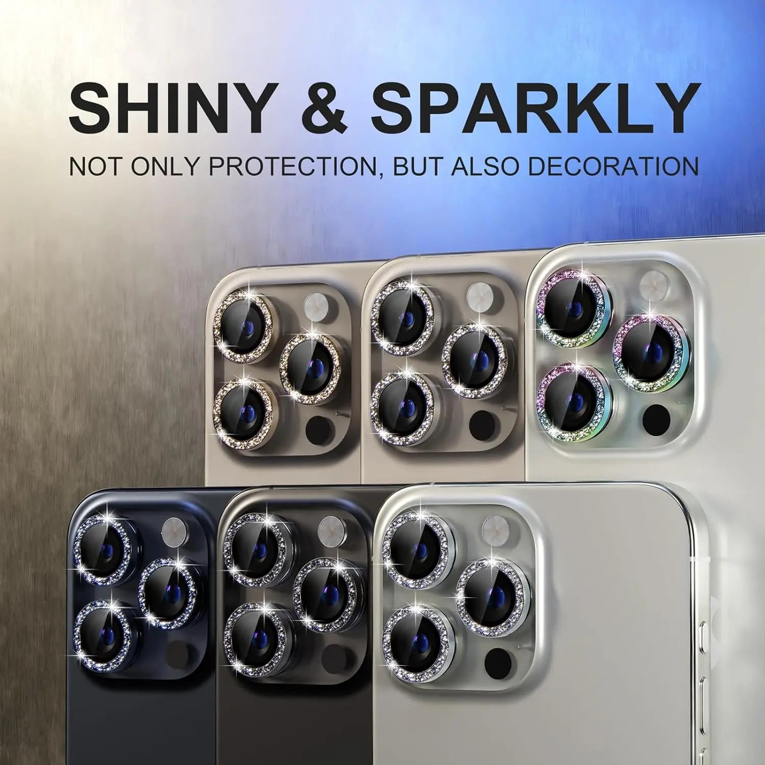 Titanium Grey Glitter Screen Protector for iPhone 17