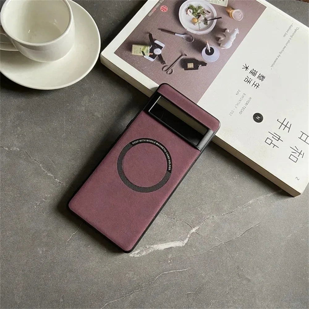 Luxuriöse Magsafe Lederhülle Pixel