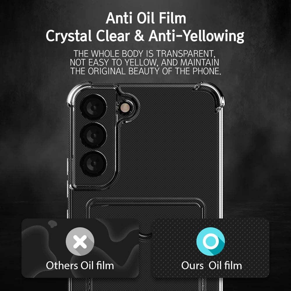 Klare TPU Hülle mit Kartenfach Samsung