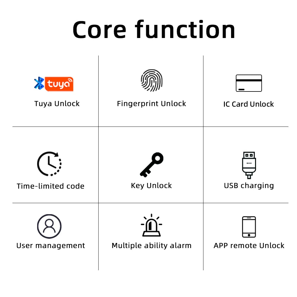 Smart Fingerprint Türschloss mit App & Code