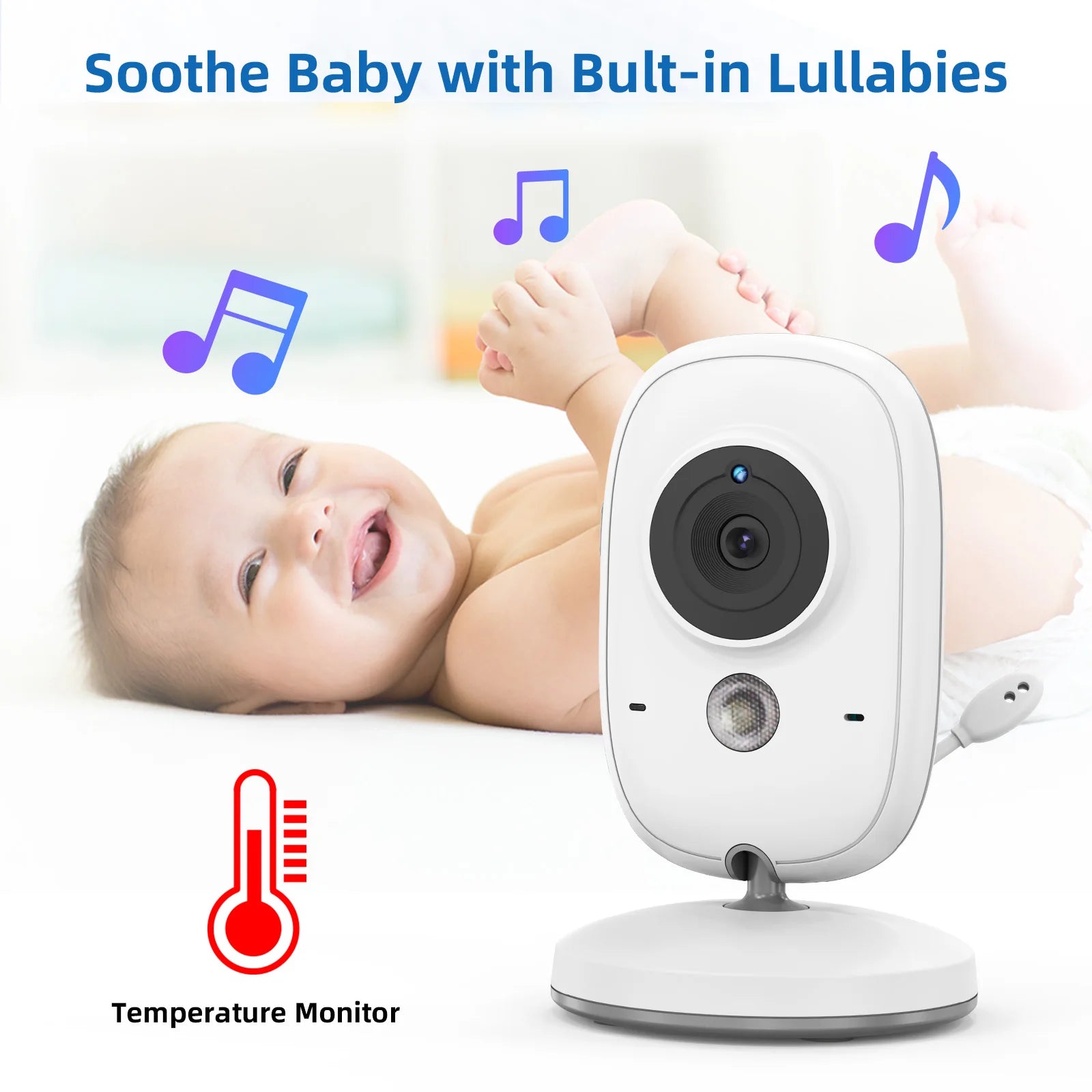 3,2 Zoll Baby Monitor mit Nachtsicht und Intercom
