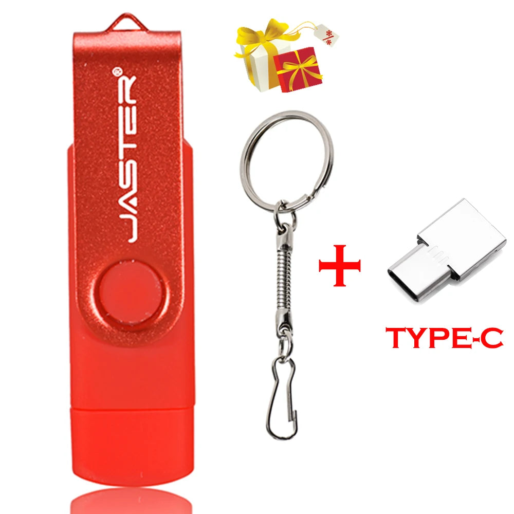 JASTER USB-Stick drehbar 128GB mit Logo Geschenk