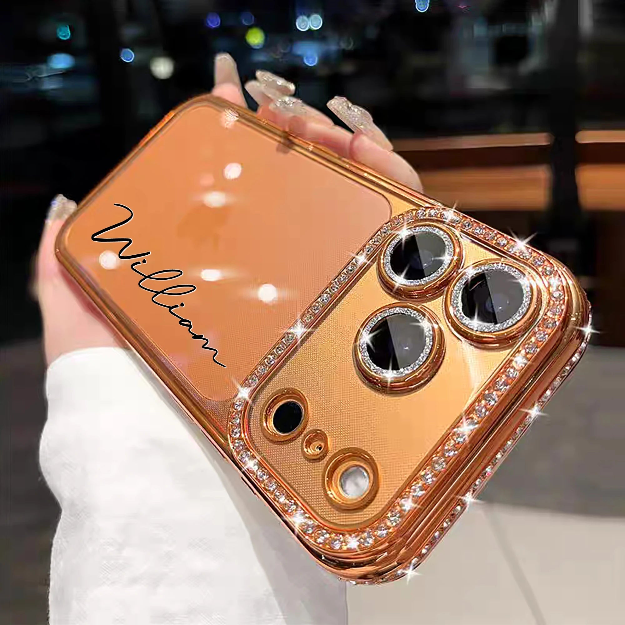 Personalisierte Glitzer-Hülle für iPhone 17