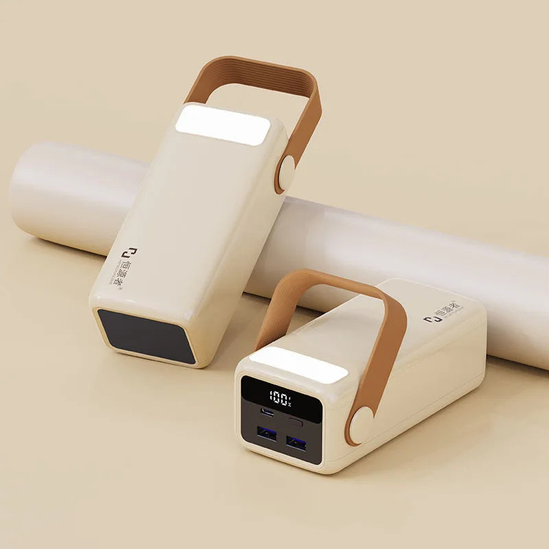 60000mAh Power Bank Fast Charging with Light Outdoor