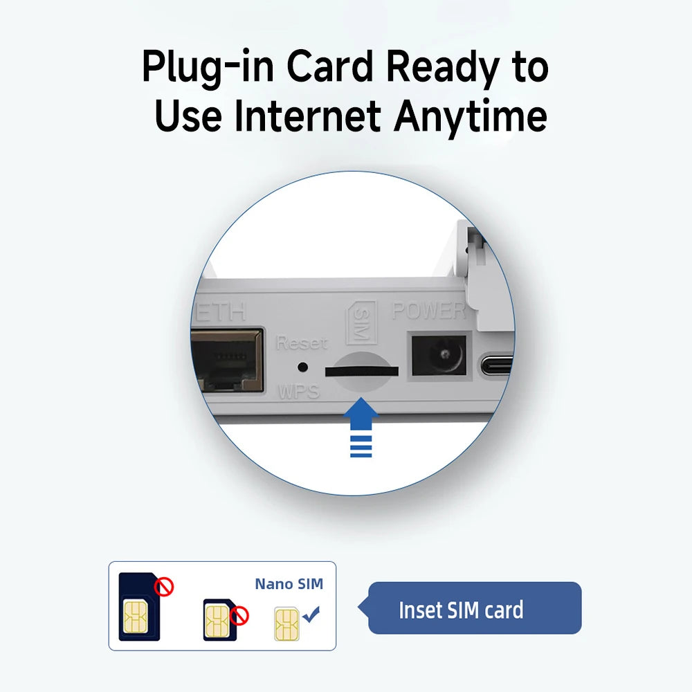 4G LTE WiFi6 Router mit SIM & Hotspot