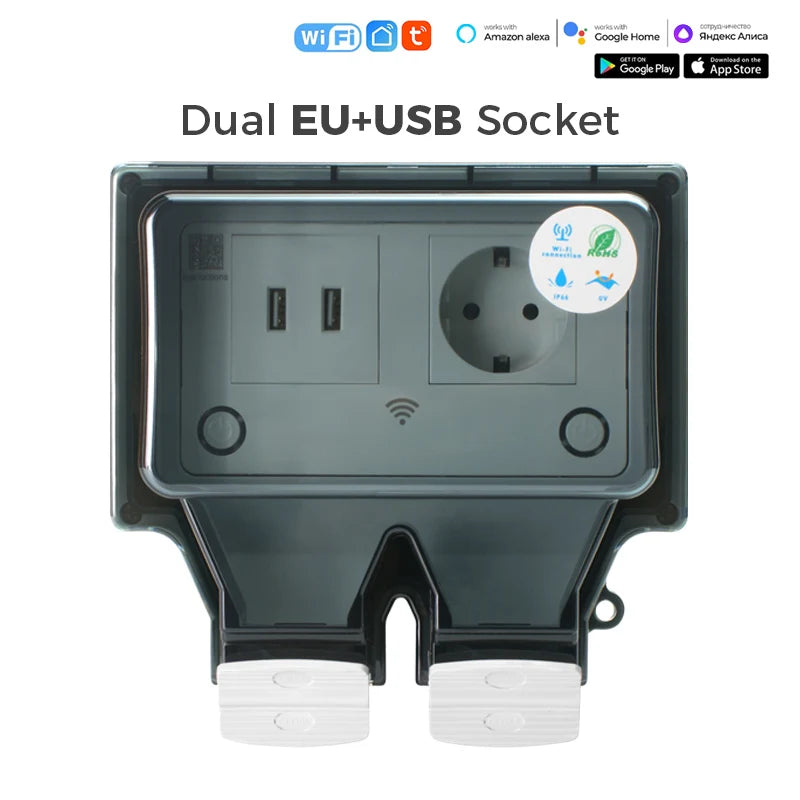 IP66 Wasserdichte Smart Steckdose mit USB Timer