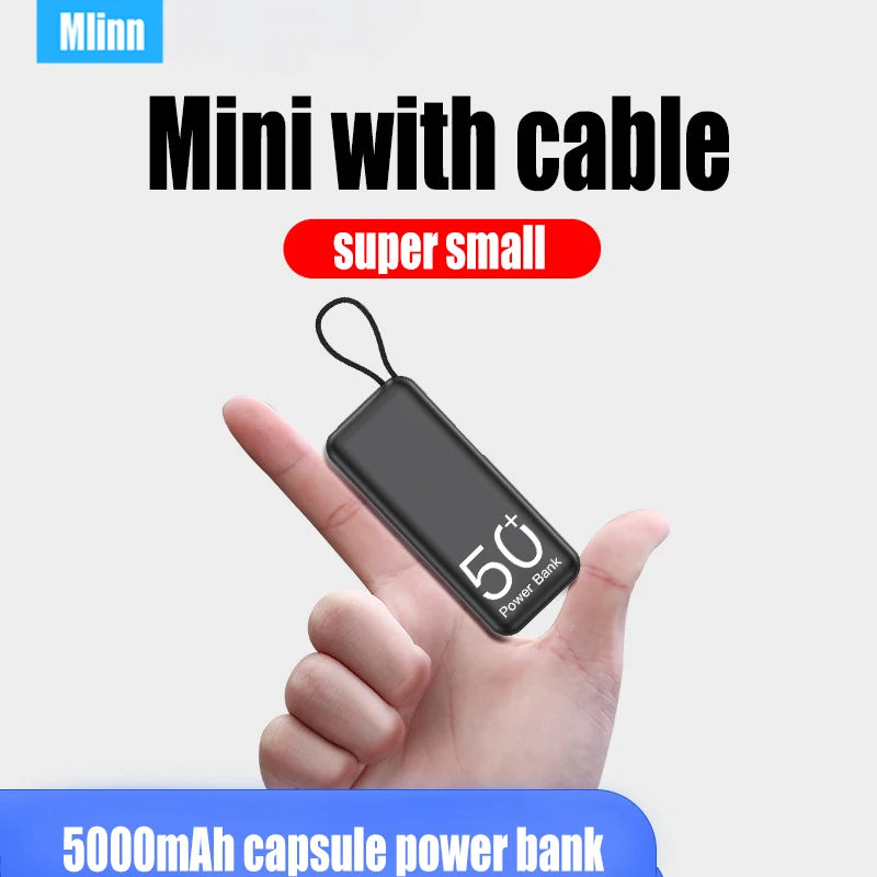 5000mAh Tragbare Powerbank mit Kabel