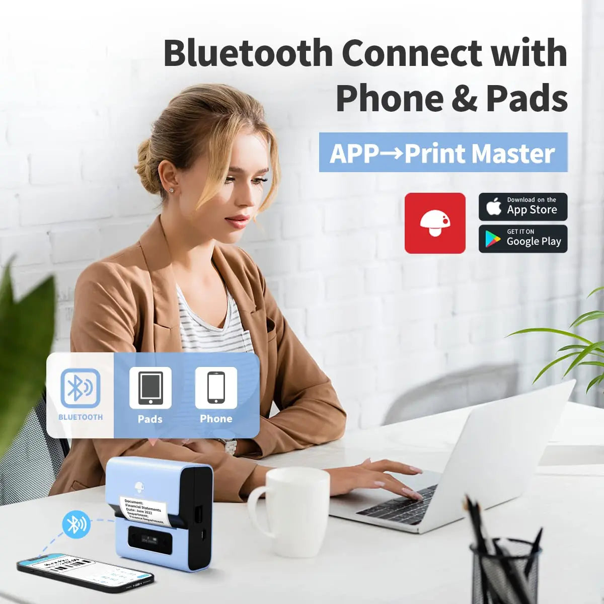 3-Zoll Bluetooth Etikettendrucker M221 für Versand