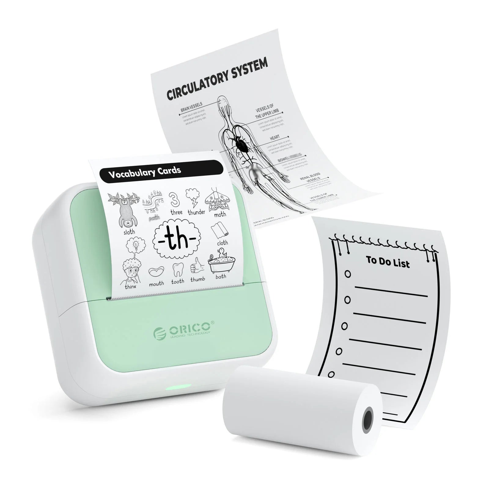 Orico Mini Bluetooth Etiketten- & Fotodrucker tragbar