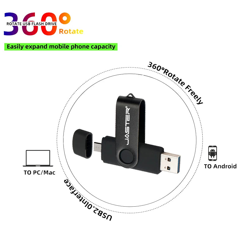 JASTER OTG USB-Stick Metall 8GB-128GB