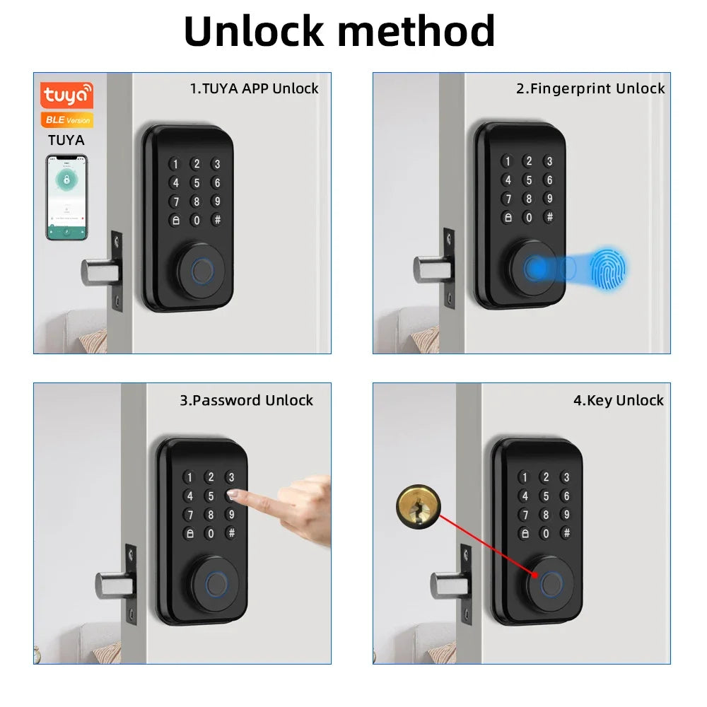 CDOK DS02 Smart Türschloss mit Fingerabdruck & Apps