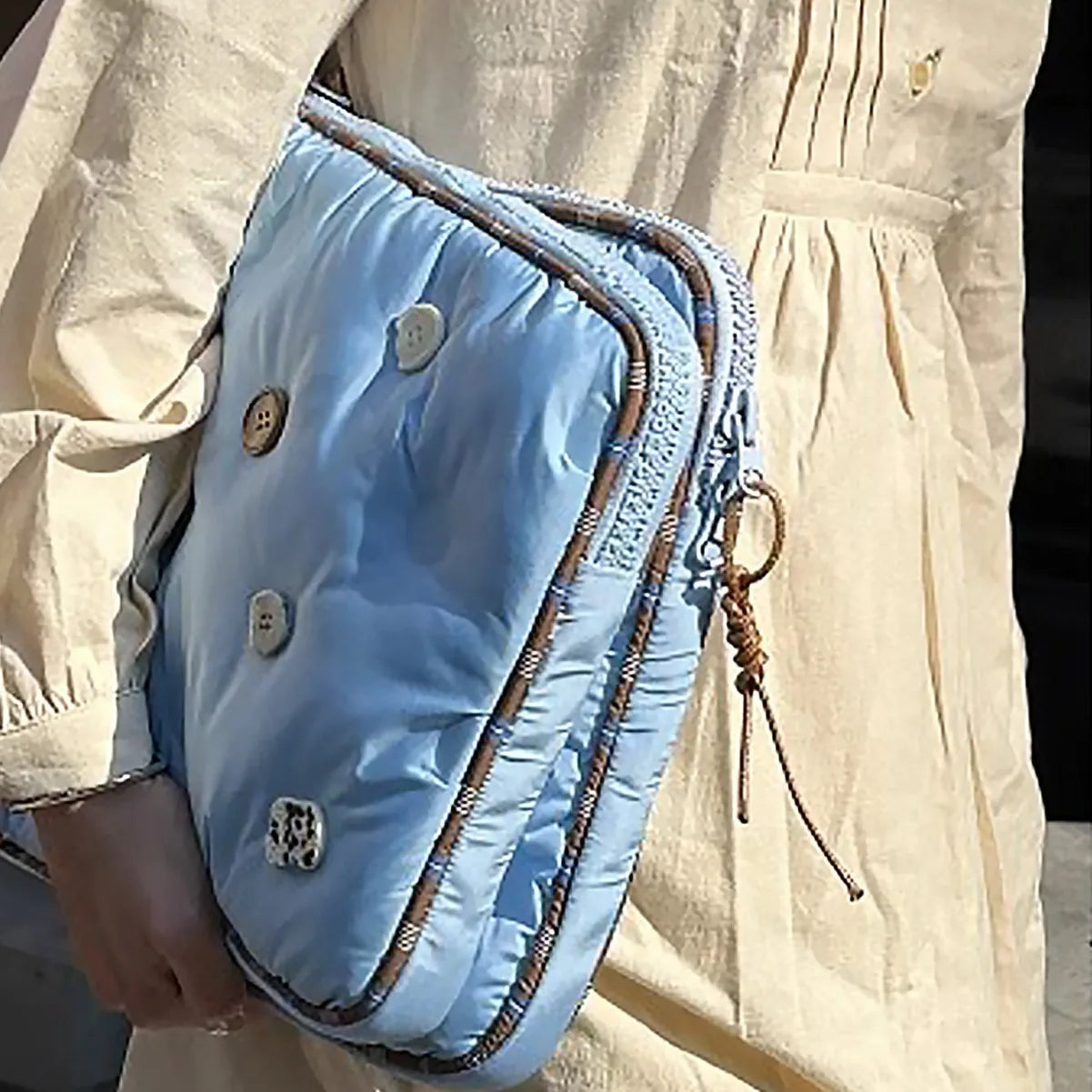 Blaue Kissen-Laptop-Tasche 13–16 Zoll