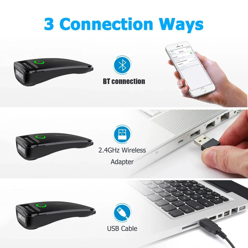 Kabelloser 2D Bluetooth Barcode Scanner Mini