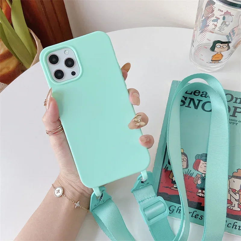 Crossbody Silikonhülle Candy Farben iPhone 17