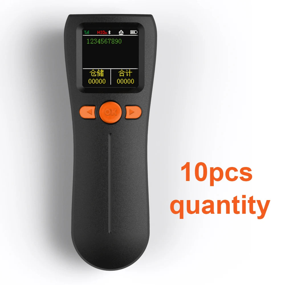 Tragbarer 2D Bluetooth Barcode-Scanner mit Display