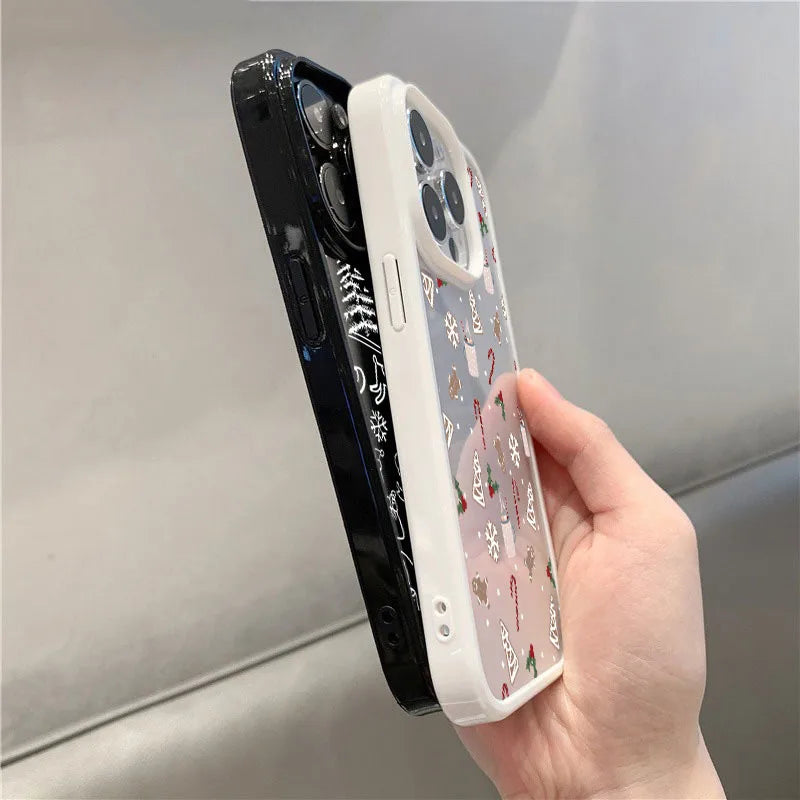 Schneeflocken Weihnachtsbaum Case für Samsung S25