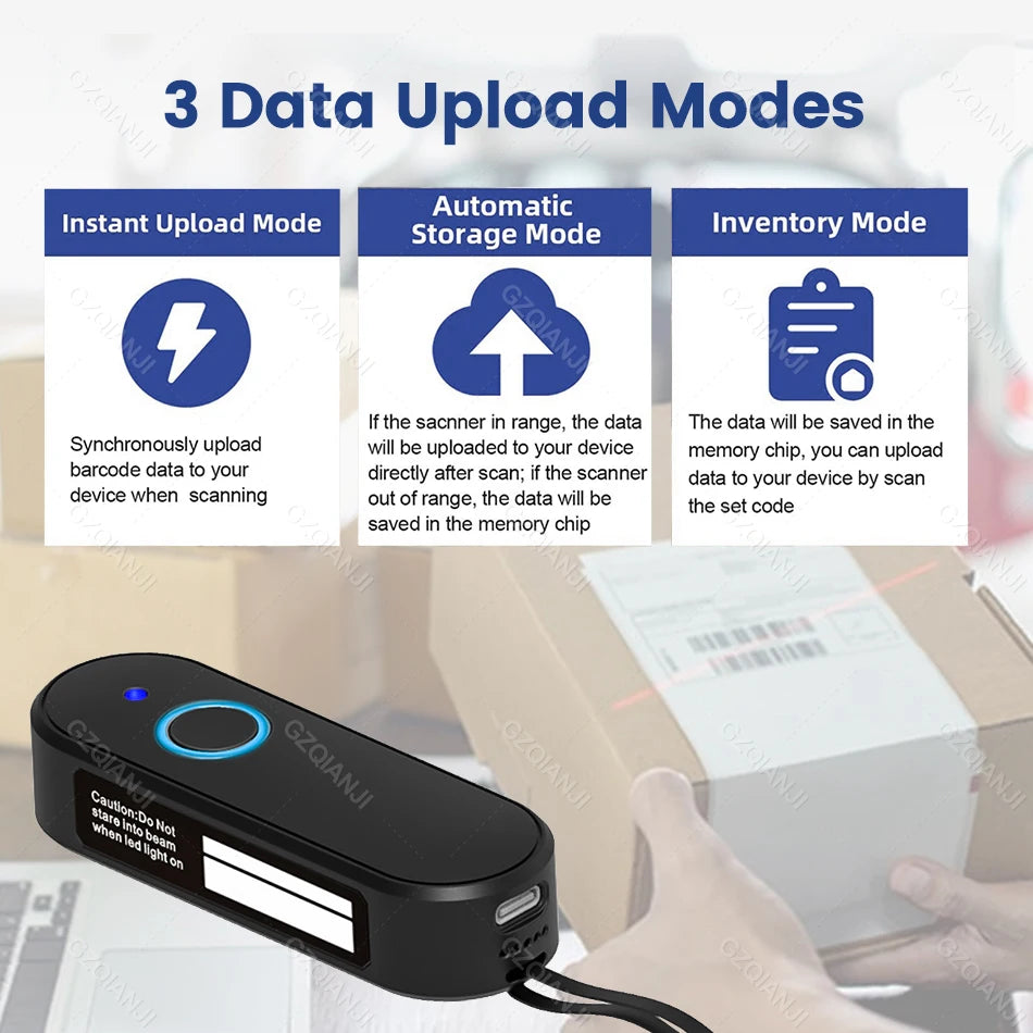 Tragbarer Bluetooth 2D Mini Barcode Scanner Pocket