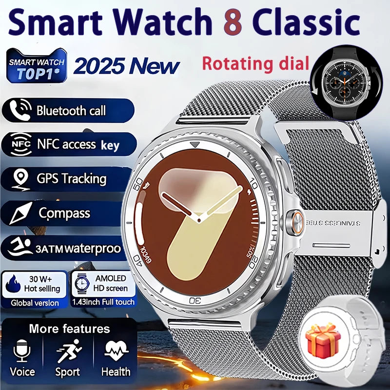 Elegant Watch 8 Smartwatch 1.43" AMOLED GPS NFC 2025