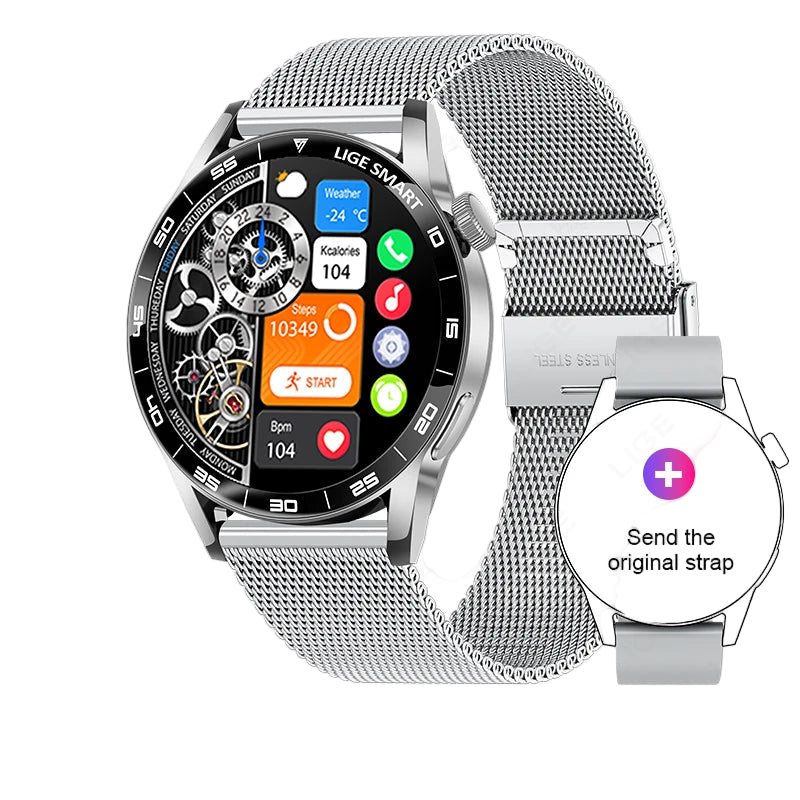 Full Touch Smartwatch mit AI Sprachassistent & Bluetooth