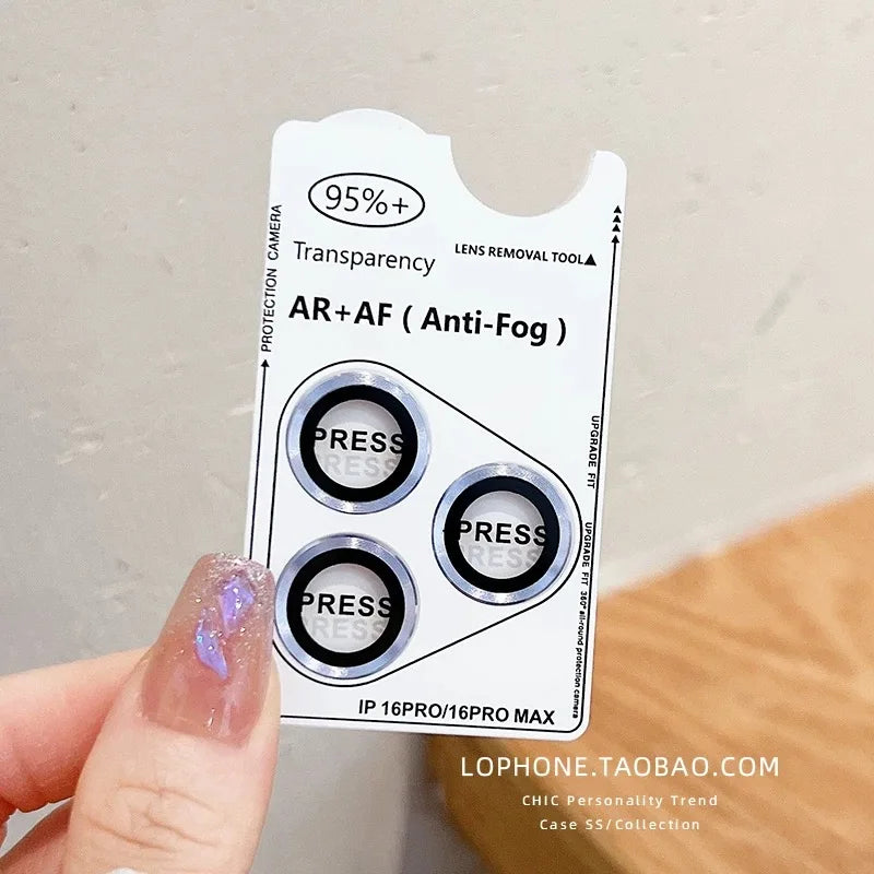 Blaues Metall Kameraobjektiv Schutz für iPhone 17