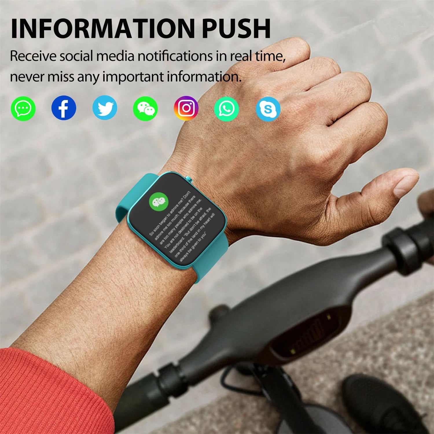 Smartwatch 1.69" Fitness Watch with Info & IP67 Protection