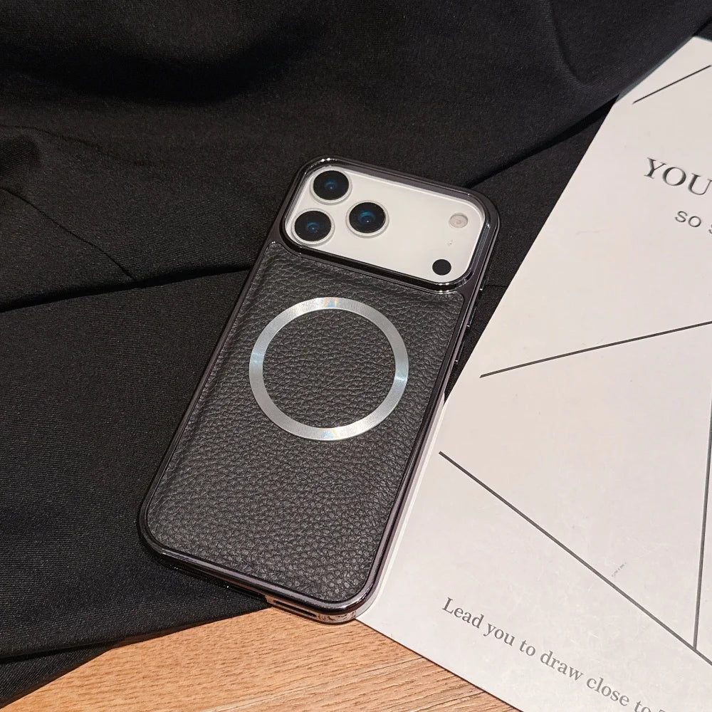 Magnetische PU-Lederhülle für iPhone 17 Pro Max