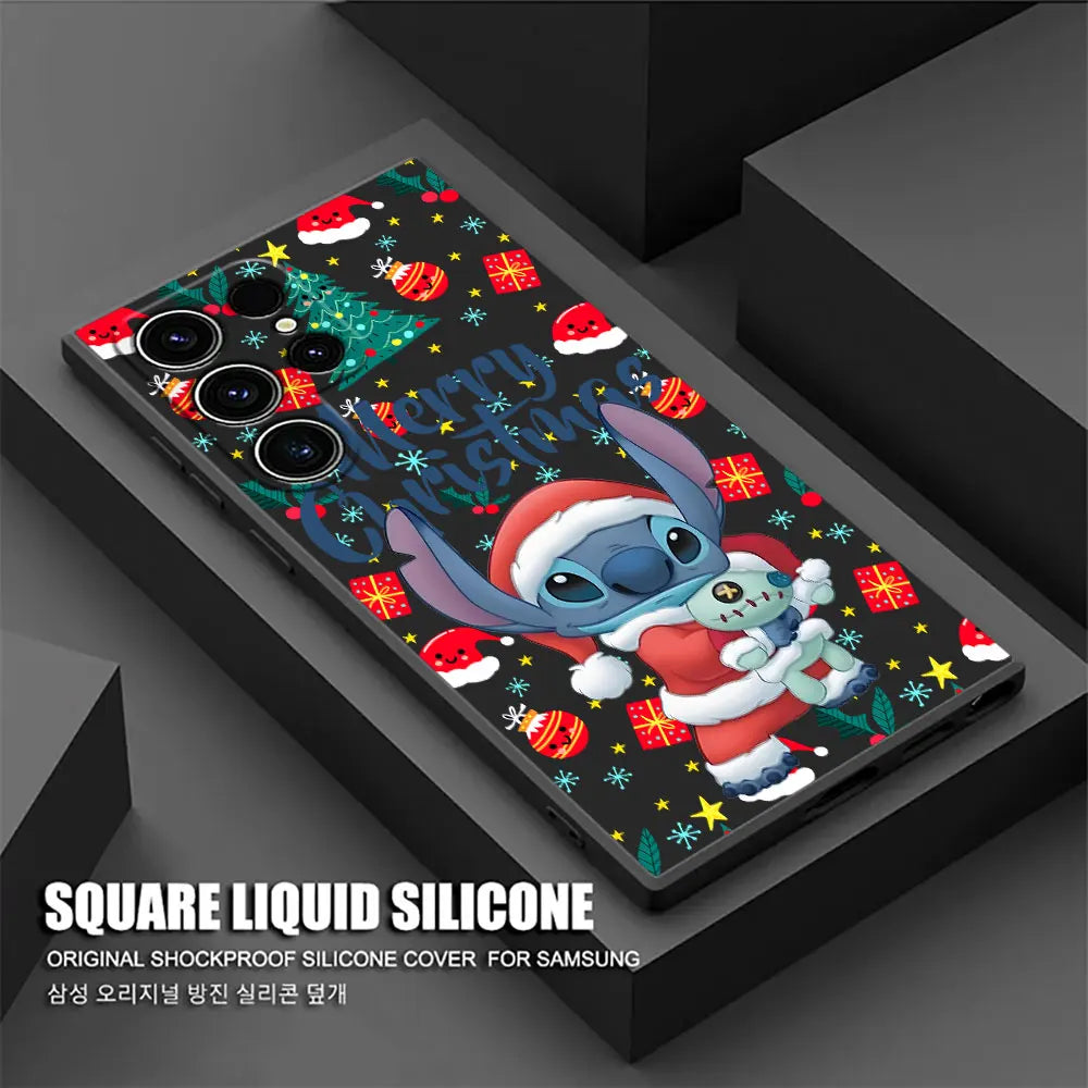 Lilo & Stitch Weihnachts-Handyhülle für Samsung S25