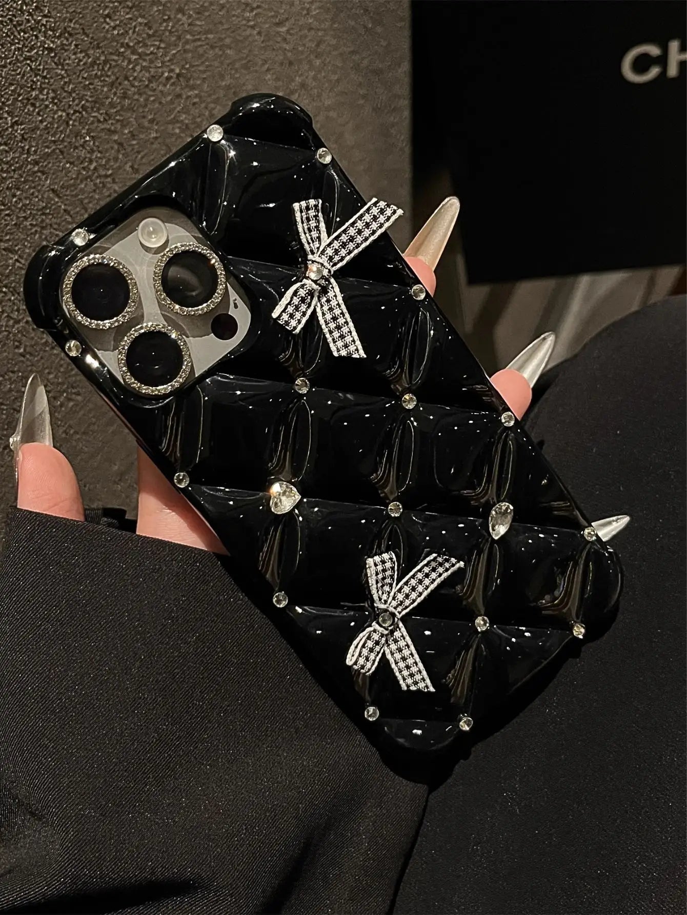 Luxus Glitzer Strass Schleifenhülle für iPhone 17