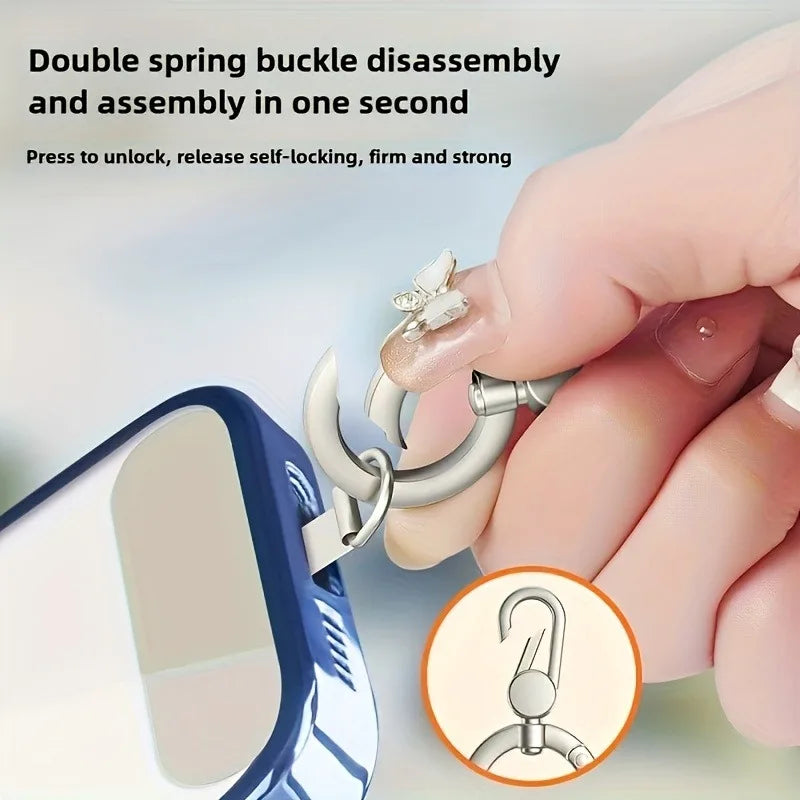 Edelstahl Handy-Lanyard mit 360° Drehclip